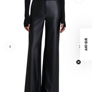 Commando Matte Metallic Black Trousers. NEW